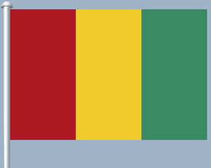 Flaggenserie-Westafrika-Guinea