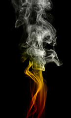 Abstract background of beautiful color smoke waves.