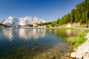 Lago di Misurina Südtirol Dolomiten See Bergsee alpen