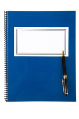 Blue school textbook