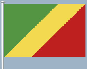 Flaggenserie-Zentralafrika-Republik Kongo