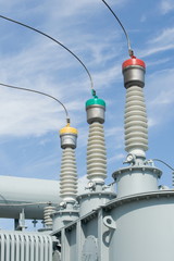 High-voltage substation equipments.