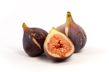 Figs on white background