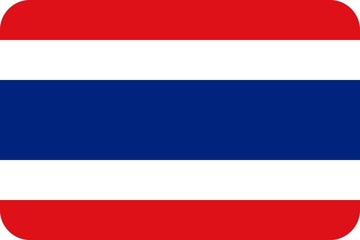 Drapeau Thaïlande aux coins arrondis
