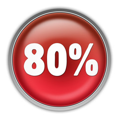 80 Prozent Button