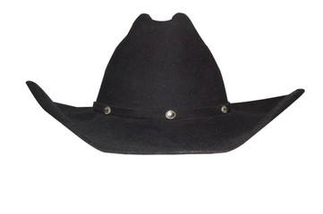 Black Cowboy Hat Isolated on White