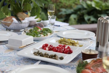 Draußen Essen