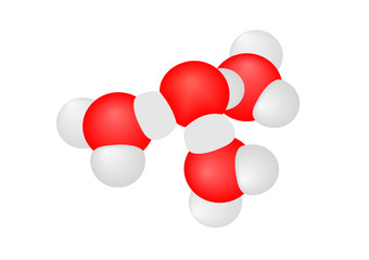 Vector illustration a molecule