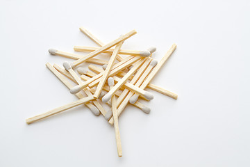Stack of white tip matches