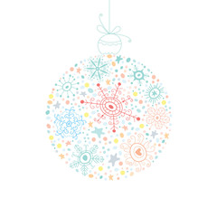 Multicolored Christmas Ball