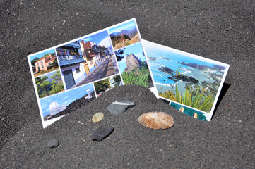 Fototapeta na wymiar Kartki z wakacji na plaży