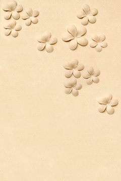 Flower pattern made of sand