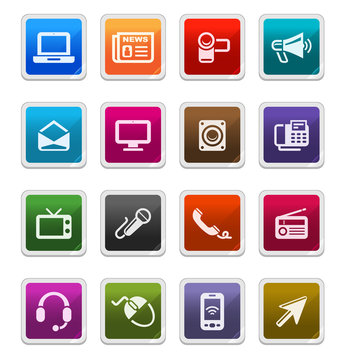 Media & Communication Icons 1 -  sticker series