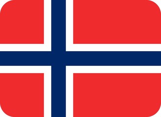 Drapeau de la Norvège aux coins arrondis
