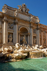 Fototapeta na wymiar Rome fontaine de Trevise