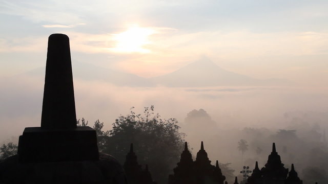 Borobudur temple sunrise , Indonesia, Java