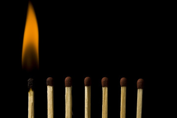 Burning match