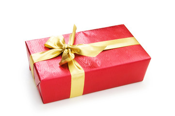 Gift box isolated on the white background