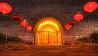 Tuinposter xian city wall west gate © gringos