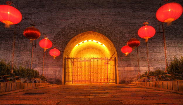 Fototapeta xian city wall west gate