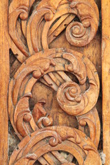 art on door of temple, Wat Ban Lan, Ban phai, Khon Khan