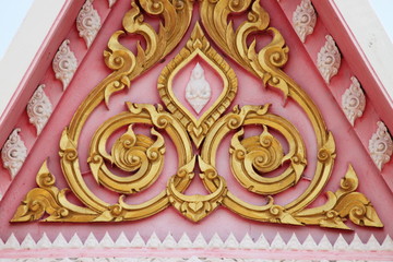 art on gable, Wat Ban Lan, Ban phai, Khon Khan