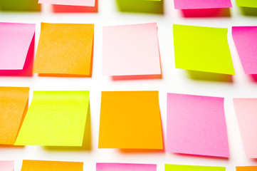 Reminder notes isolated on the white background