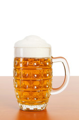 Beer glass isolated on the white background
