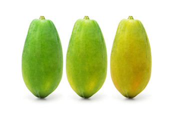 Ripening papaya fruits