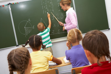 By the blackboard