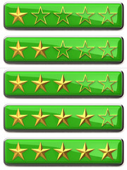 Gold stars ratings