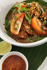 spicy asian food named rendang