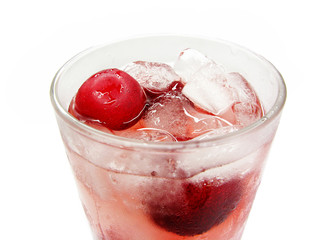 fruit cherry cocktail with ice