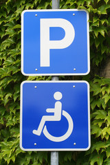 parking sign, handicap