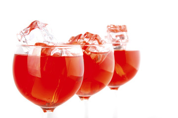 wine and crystal ice