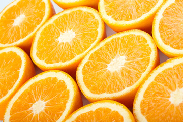 Orange halves