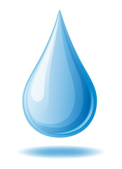 WASSERTROPFEN MIT SCHATTEN