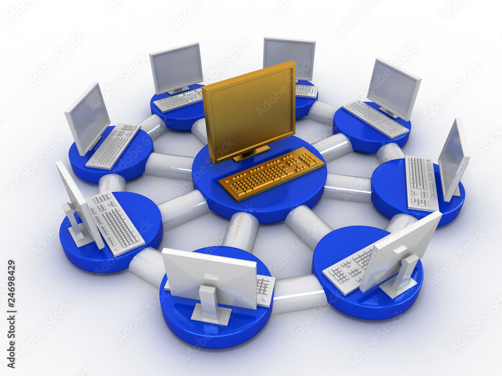 Fototapete Conceptual image of local net