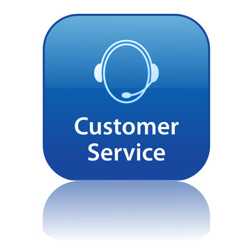 CUSTOMER SERVICE Web Button (support contact clients helpdesk)