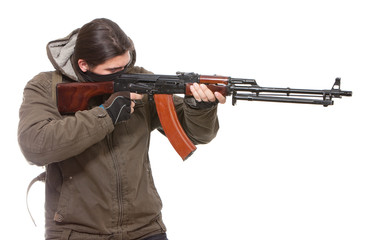 Terrorist with weapon