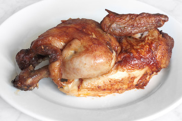 Halbes Hähnchen Fasdtfood Grill Teller 2