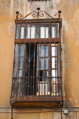 Detail of iron-barred window, Granada