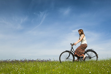 Fototapeta premium Riding a bicycle