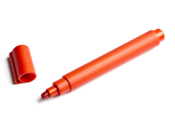 red highlighter isolated on white