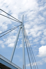 Fototapeta premium Footbridge, Cable stayed, Dumfries