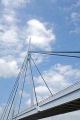 Fototapeta premium Footbridge, Cable stayed, Dumfries