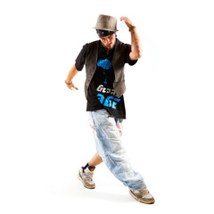 männlicher Tänzer bei einer Drehung