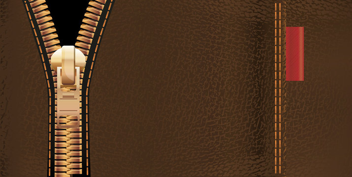 leather and zipper