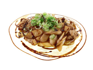 ginger turkey and soy asparagus stir fry