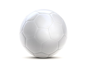 fu&szlig;ball wei&szlig; football white 3d